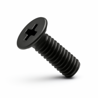 6B X 1/4 PH FLAT SMS U/C  BLK ZN